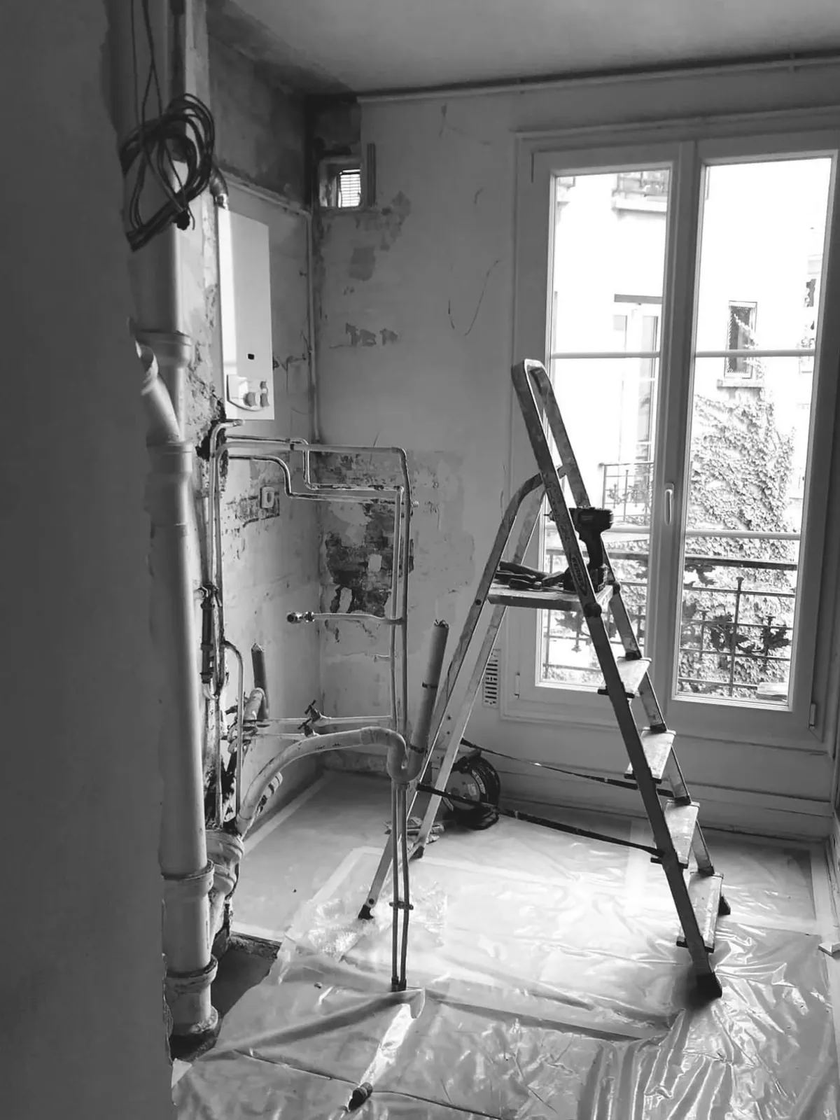 Fenêtre à Paris 13e, avant travaux